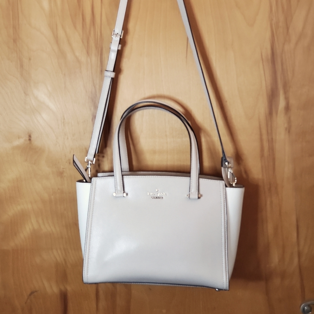 Kate Spade Patterson Drive Small Geraldine Ivory/Light Taupe Leather Satchel Bag